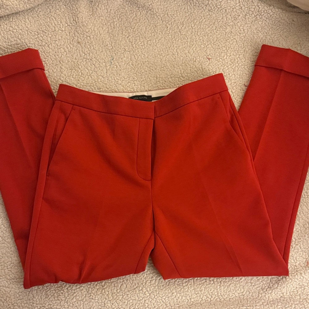 Ann Taylor Bold Burnt Sienna Pant - Picture 4 of 5